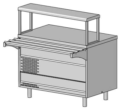 Прилавок с охлаждаемой столешницей ЦМИ Волга ПОСнп (1500х700(1030)х1240 мм)